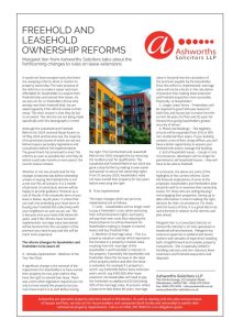 leasehold and freehold reform